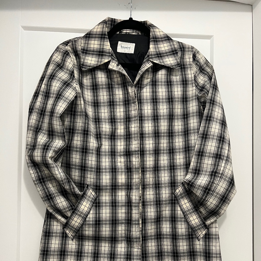 Bossini ladies black and white check coat